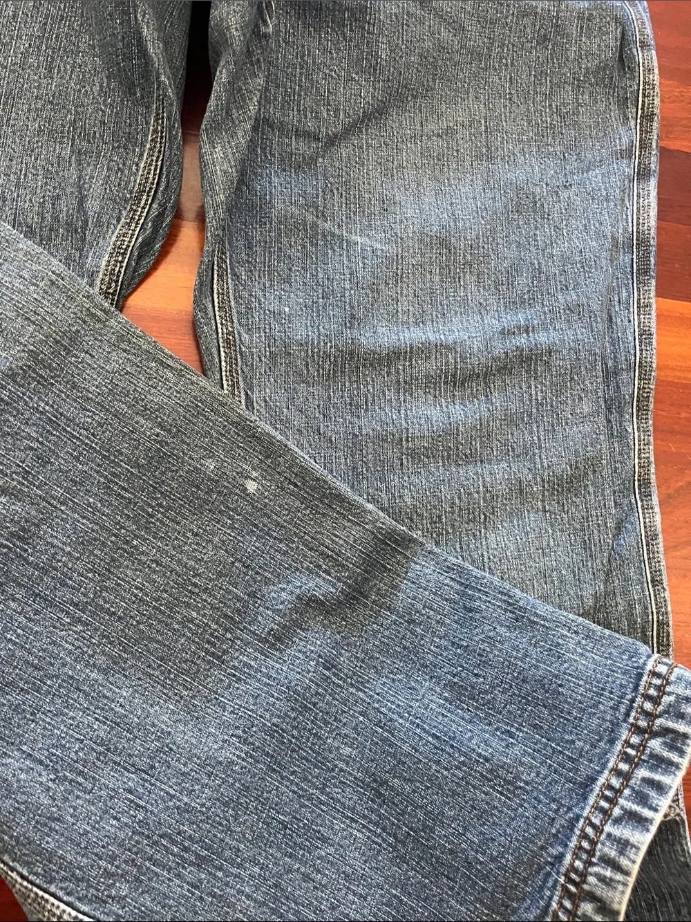 Mens 44x34 Duluth Flex Ballroom Blue Jeans